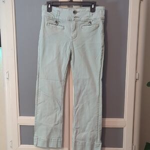 Pilcro and the Letterpress Anthropologie High-Rise Flare Light Blue Size 28